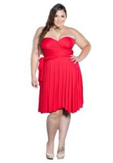 Sealed With A Kiss Designs Plus Size Eternity Convertible Dress (Classic Colors)   Size 5X, Red