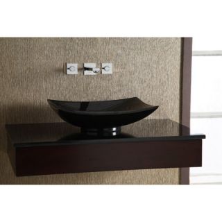 Xylem Rectangular Granite Vessel Bathroom Sink   GRVE158RBK