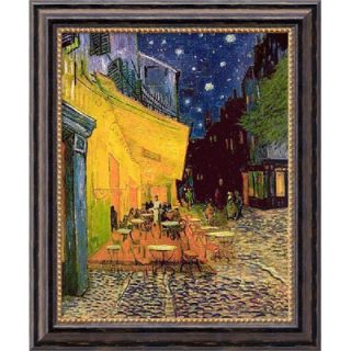Amanti Art Cafe Terrace at Night by Vincent Van Gogh, Framed Canvas