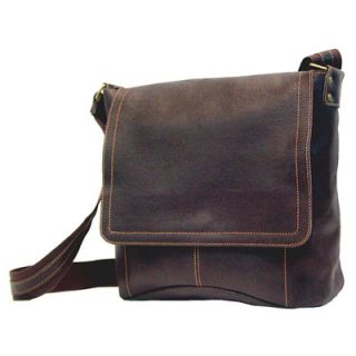David King Vertical Simple Messenger in Distressed Leather