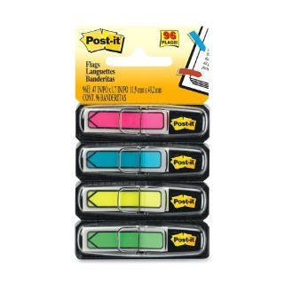 Post it Arrow Flags, Assorted Bright Colors, 1/2 Inch Wide, 24/Dispenser, 4 Dispensers/Pack  Tape Flags 
