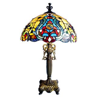 Chloe Lighting Tiffany Style Victorian Table Lamp with 53 Cabochons
