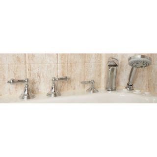 Safety Tubs Two Handle Tub Filler with Personal Hand Shower in Chrome