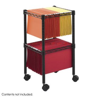 Safco Products Two Tier Compact Mobile Wire File Cart