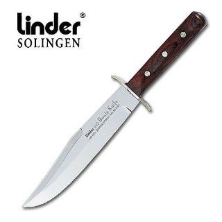 Linder Cocobola Handle Hunting Bowie  Fixed Blade Camping Knives  Sports & Outdoors