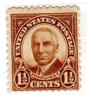 Postage Stamps United States. One Single 1 1/2 Cents Brown Warren G. Harding Stamp Dated 1930 Scott #684. 
