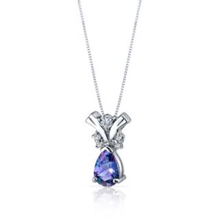 Oravo Gallantly Exotic 1.50 Carats Pear Shape Alexandrite Pendant in