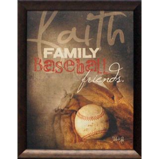 Artistic Reflections Faith Family Baseball Framed Art