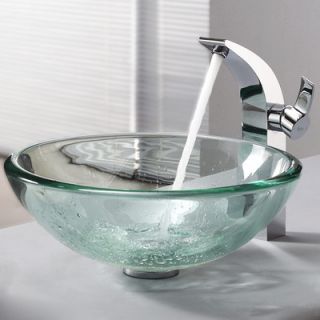 Ronbow Rectangular Vessel Bathroom Sink with Tempered Glass   420527