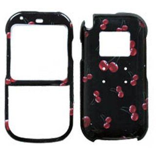 Hard Plastic Snap on Cover Fits Palm Centro 685 690 Black Cherries AT&T, Sprint, Verizon Cell Phones & Accessories