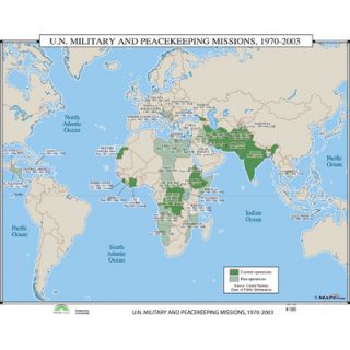 Universal Map World History Wall Maps   U.N. Military & Peacekeeping