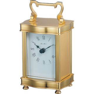 Gustav Becker Arceau Carriage Mantel Clock in Polished Brass