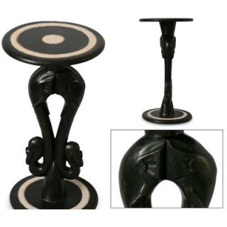 Novica Elephant Twins End Table