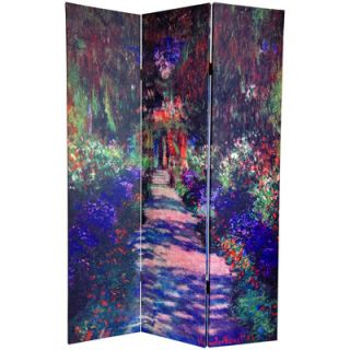 Oriental Furniture 72 x 48 Double Sided Works of Monet 3 Panel Room