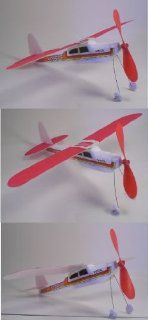 Piper Rubber Band Flying Airplane With Foam Full Body [Toy] Toys & Games