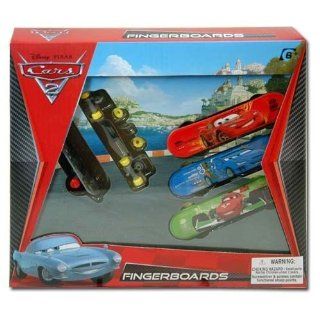 4pk Disney Cars 2 Fingerboard with Tools Toys & Games