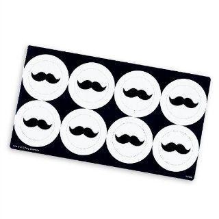 Little Man Mustache Small Lollipop Sticker Sheet Toys & Games