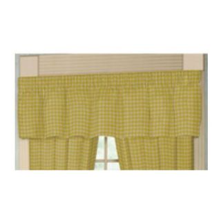 Patch Magic Yellow Pale and White Checks Cotton Curtain Valance