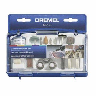 Dremel 687 01 52 Piece General Purpose Rotary Tool Accessory Kit With Case   Power Rotary Tool Accessories  