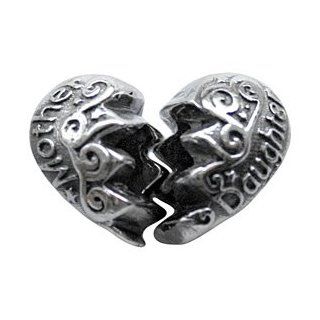Authentic Zable Mother Daughter Heart 925 Sterling Silver 2 pc Bead Charm BZ 1979 fits Pandora Chamilia Trollbeads Biagi Silverado 