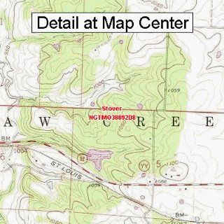 USGS Topographic Quadrangle Map   Stover, Missouri (Folded/Waterproof)  Outdoor Recreation Topographic Maps  Sports & Outdoors