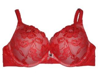 VICTORIA'S SECRET BODY BY VICTORIA PUSH UP/PIGEONNANT BRA RED RHINSTONE 36D Health & Personal Care