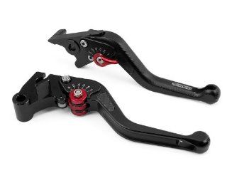 OEM Motorcycle Aluminum 3D Brushed Short Style Brake & Clutch Levers Black Fit For Yamaha YZF R6 2005 2006 2007 2008 2009 2010 2011 2012 (Y 688/R 104) Automotive