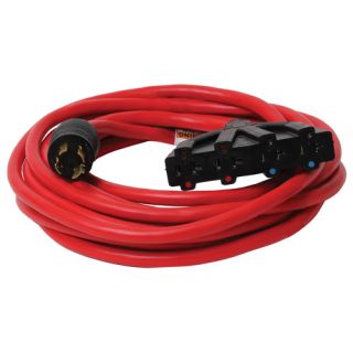 Generator power cord Converts L5 30P Twistlock to 3 5 15R outlets
