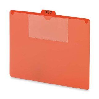 Vinyl Top Tab Guides With Pockets, Letter 11 3/4 quot;x10 quot;, Red Electronics