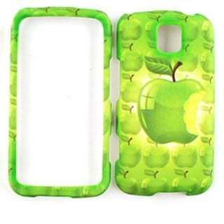 ACCESSORY MATTE COVER HARD CASE FOR LG OPTIMUS M / OPTIMUS C MS 690 BIG GREEN APPLE Cell Phones & Accessories