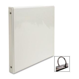 Business Source View Binder, w/ 2 Inside Pockets, 1/2 Capacity, White