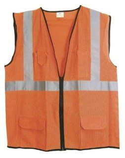 SAS Safety 692 2211 ANSI Class 2 Surveyor's Vest, Orange, XX Large    