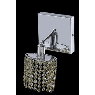 Mini 1 Light Ellipse Wall Sconce with Square Canopy