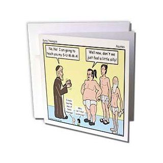 gc_2592_1 Rich Diesslins Funny Theology Cartoons   Aquinas   Sumo Theologica   Greeting Cards 6 Greeting Cards with envelopes  Blank Greeting Cards 