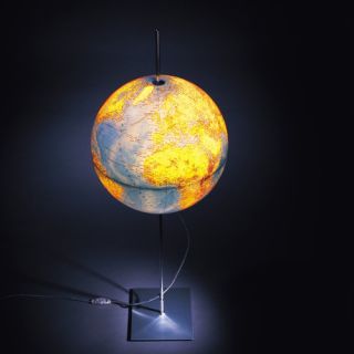 Absolut Lighting Globe Earth Lamp with English Lettering
