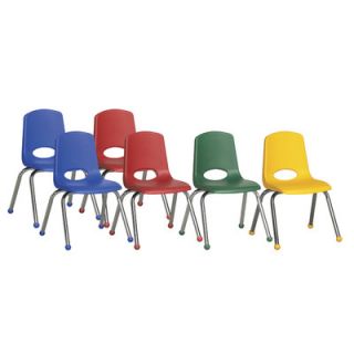 ECR4Kids 14 Plastic Stack Chair with Chrome Legs (Set of 6)
