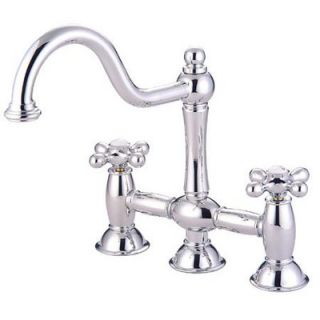 Elements of Design Chicago Double Handle Widespread Bridge Faucet with