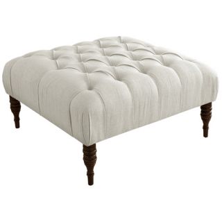 Tufted Fabric Cocktail Ottoman