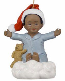 African American Baby Girl Christmas Ornaments [W5230b] Baby