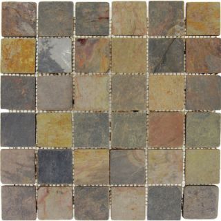 Islander Flooring 12 x 12 Interlocking Pebble Mosaic in Multicolor