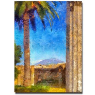 Trademark Art A View of Vesuvius Canvas Art