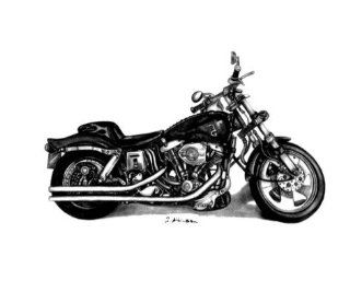 A Harley Giclee Print Art (20 x 16 in)  