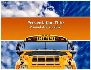 School Bus Powerpoint (Ppt) Template  Template of a School Bus  School Bus Templates  School Bus Slide Software