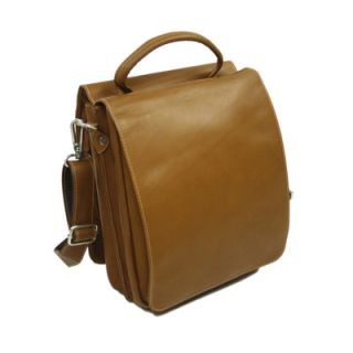 Piel Leather Fashion Avenue Double Flap Over Messenger Bag