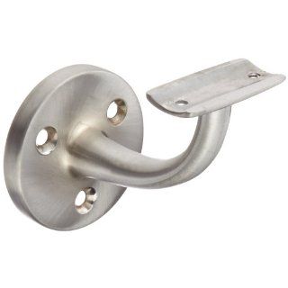 Rockwood 701.26D Brass Hand Rail Bracket with Fasteners for Metal Rail, 2 13/16" Diameter Base, 3 1/2" Projection, Satin Chrome Plated Finish Industrial Hardware