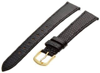 Hadley Roma Men's MSM701RA 160 16 mm Black Genuine Lizard Leather Watch Strap Watches