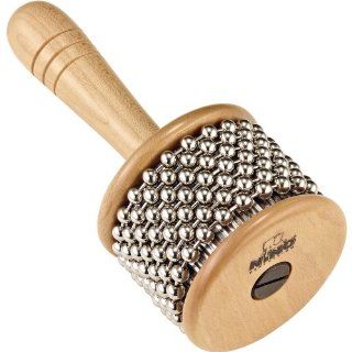 NINO Wood Cabasa Medium Natural Musical Instruments