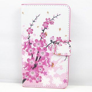 New Pink Sakura Cherry Blossom/Bees Leather Case Cover Skin For Nokia Lumia 720 Cell Phones & Accessories