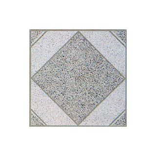 Home Dynamix 12 x 12 Vinyl Tile in White Stone Diamond
