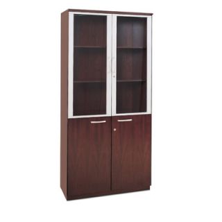 Elegant Home Fashions Chesterfield Wall Cabinet with Two Glass Doors